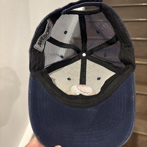 Pepsi Hat Cap Strap Back Blue Mesh Trucker Embroidered Patch Advertising Mens - Picture 8 of 9